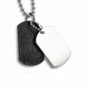 "Dogtags" Silver/Black.